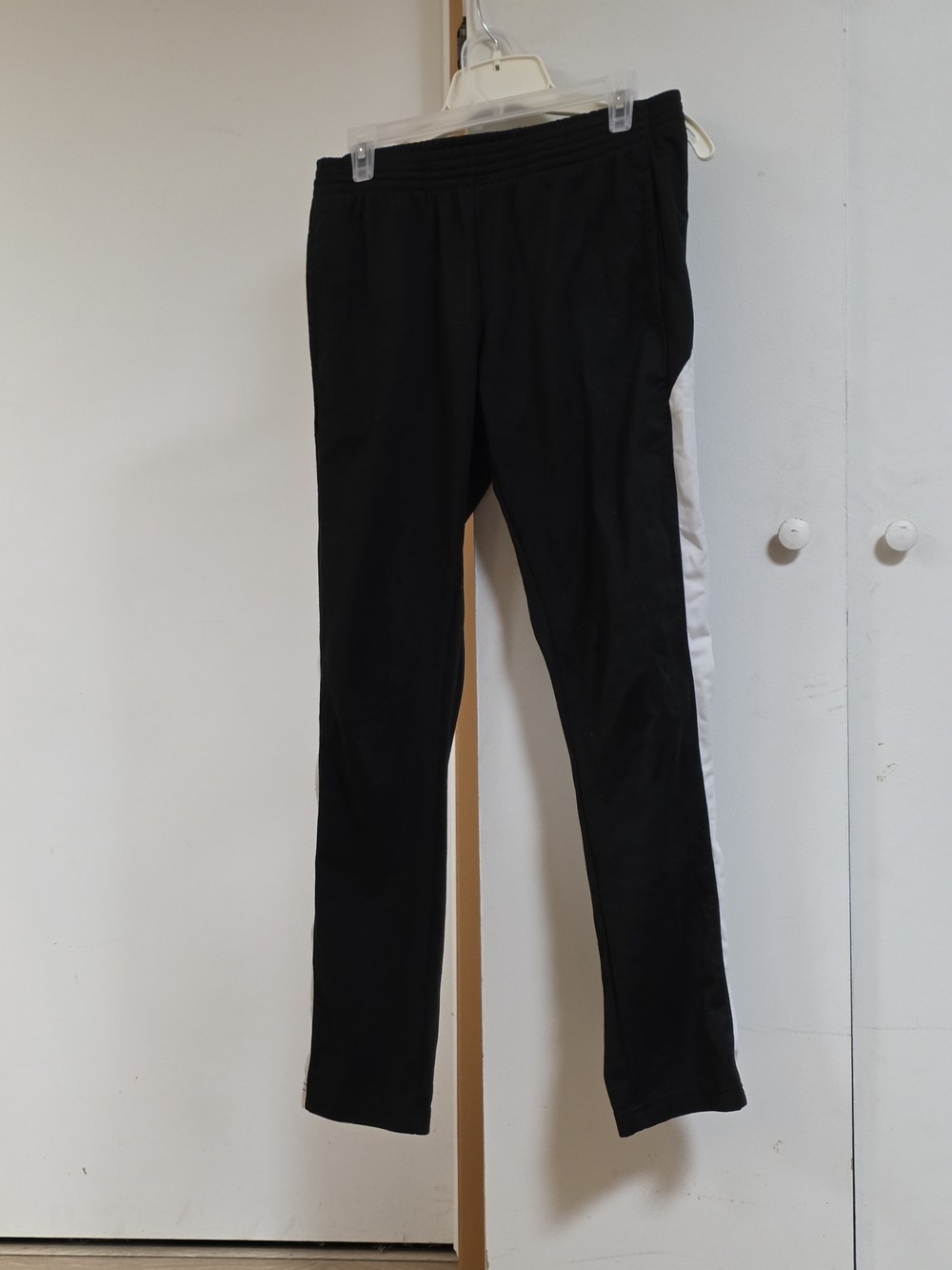 Augusta Sportswear Black Track Pants with White Side Stripe